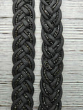 5.5 ft Black BLING & Black Adjustable Reins