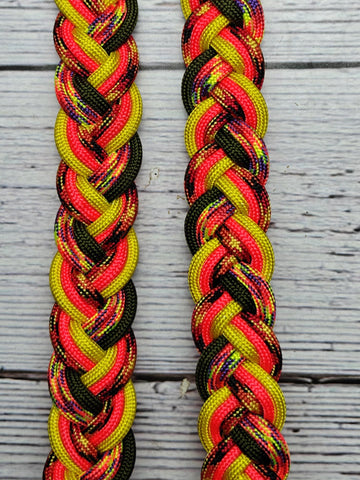 Phoenix Sunrise with Orange, Yellow & Black Adjustable Reins