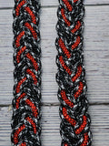 Black & Orange BLING with Ebony Adjustable Reins