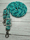 Rainbow, Green Teal & Seafoam Adjustable Reins