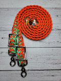 Mint, Hippie & Orange Adjustable Riding Reins
