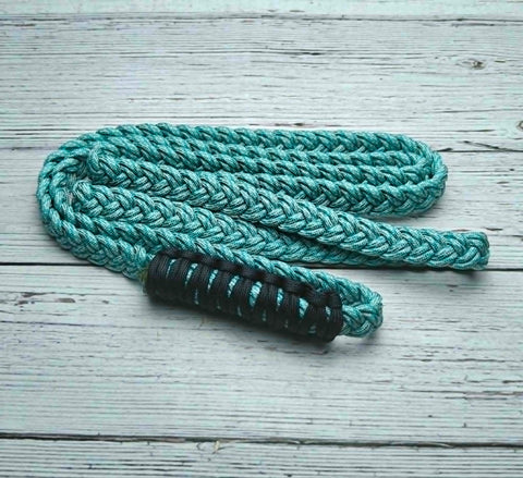 Silver & Turquoise Stripe Neck Rope