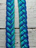Blue Camo with Royal Blue & Turquoise Adjustable Reins