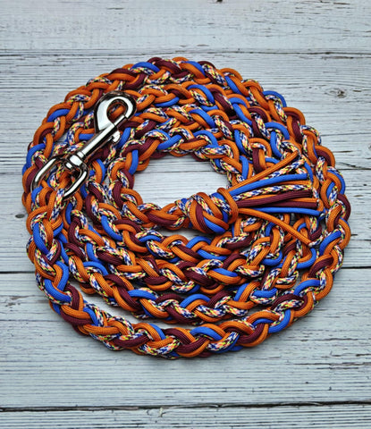 Overkill, Blue, Burgundy & Orange Lead Rope
