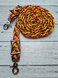 Phoenix Sunrise with Orange, Yellow & Black Adjustable Reins