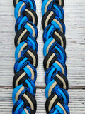 Bruiser, Black, Tan & Blue Adjustable Reins