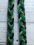 Mint Diamonds, Black & Light Green Basic Reins