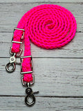 Hot Pink Adjustable Reins