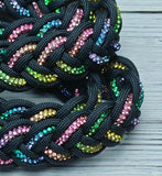 Black with Rainbow BLING Neck Rope