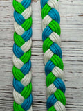 Turquoise, Green & White Adjustable Reins