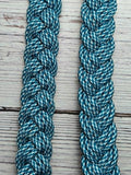 Blue & White Striped Adjustable Reins