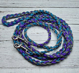 Charcoal, Turquoise & Purple 2-Dog Leash