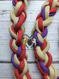 Purple, Red & Tan Lead Rope