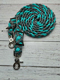 Frostbite, Turquoise & Gray Adjustable Reins