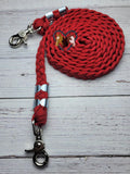 Solid Red Basic Loop Riding Reins