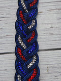 Red, White & Blue BLING Wither Strap