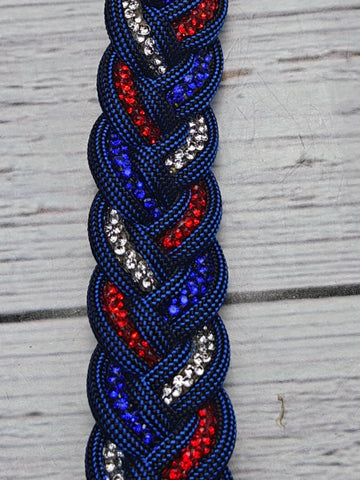 Red, White & Blue BLING Wither Strap
