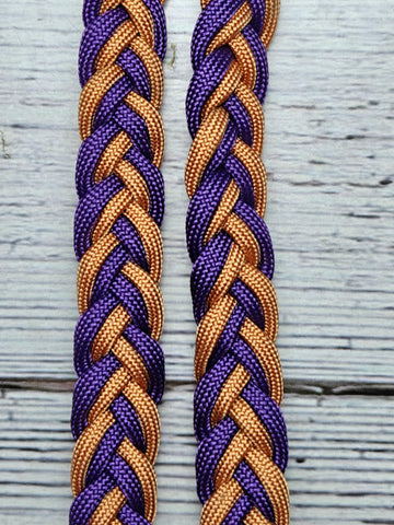 Orange & Neon Purple Basic Reins