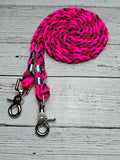 Hot Pink Diamonds, Fuchsia & Black Basic Reins