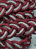 Burgundy & Clear BLING Neck Rope