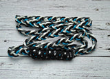 Silver Diamond, Turquoise, Black & White Neck Rope