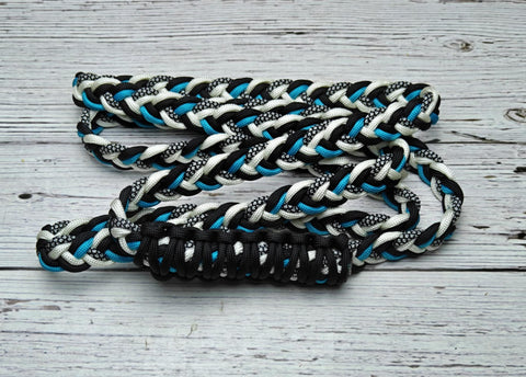 Silver Diamond, Turquoise, Black & White Neck Rope