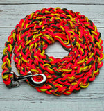 Phoenix Sunrise, Flame, Orange, Yellow & OD Green Lead Rope