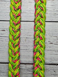 Dayglow, Lime Green & Watermelon Adjustable Reins