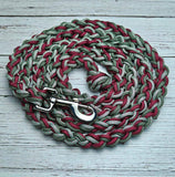 Burgundy Diamonds with Green Lead Rope