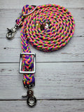 Birthday Cake & Acid Purple Adjustable Riding Reins