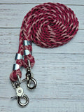 Burgundy with Pink X Basic Reins