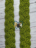 Neon Yellow Diamonds Adjustable Riding Reins