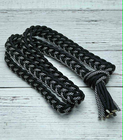 Silver Diamond & Black Neck Rope