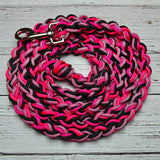 Pink, Black, Fuchsia with Hot Pink Diamonds Lead Rope