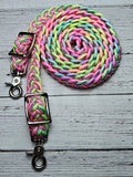 Pastel Rainbow & BLING Adjustable Reins