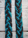 Turquoise & Black Adjustable Riding Reins