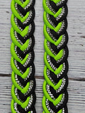 Neon Green, Black & BLING Adjustable Reins