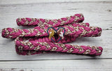 Fuchsia with Chocolate Checkered Neck Rope