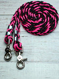 Black, Hot Pink with Fuchsia X Basic Reins