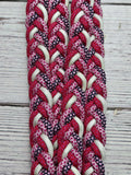Fuchsia & Pink Diamonds with Black X Neck Rope