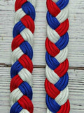 Red, White & Blue Adjustable Reins