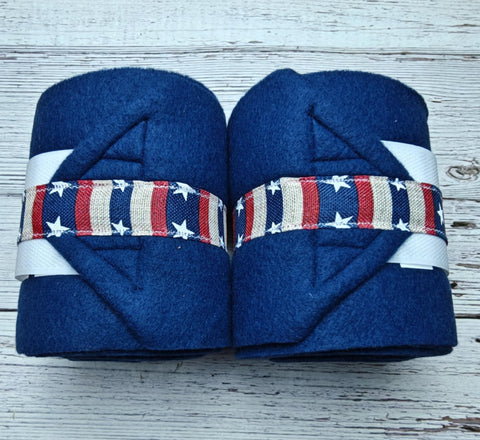 Navy Blue Polos with Americana Trim