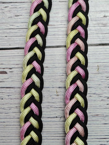 Orchid Ombre & Black Adjustable Reins