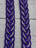 Acid Purple & BLING Adjustable Riding Reins
