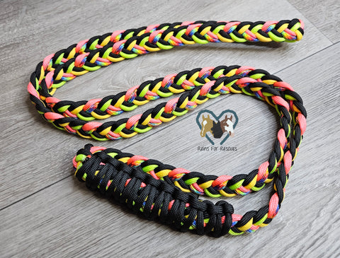 Black, Green, Yellow & Pink Neck Rope, Horse Size