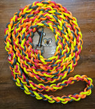 Hot Fire Dog Leash with Black, Red, Orange & Yellow