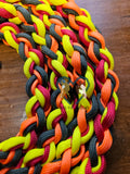 Hot Fire Dog Leash with Black, Red, Orange & Yellow
