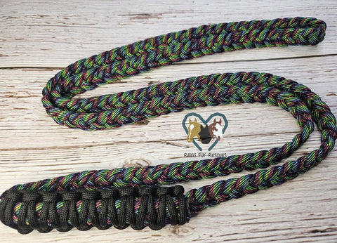 Neon Stripes with Black Neck Rope