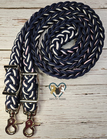 Navy & Ombre Adjustable Riding Reins