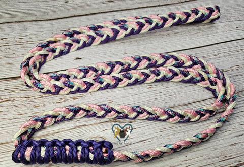 Rose Pink, White, Purple Patterned Neck Rope